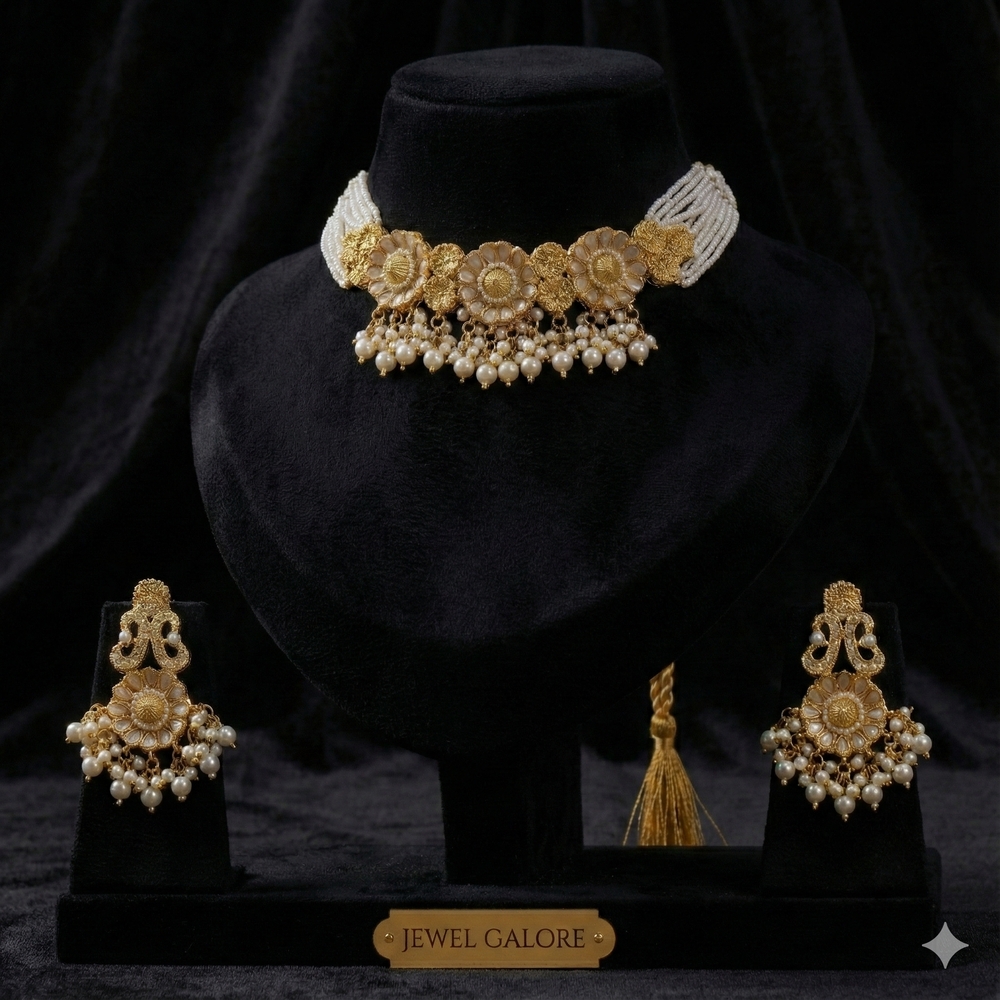 Elegance in Bloom: Floral Necklace Set 🌸