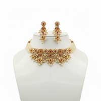Regal Blossom Choker Set - Handcrafted Heritage Jewelry