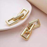 Geometrical chain earrings