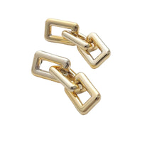 Geometrical chain earrings