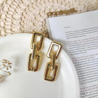 Geometrical chain earrings