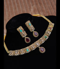 Royal Egyptian Choker Set – Antique Gold Plated with Semi-Precious Stones