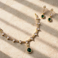 Pear Drop Necklace & Earrings Set | Jewel Galore