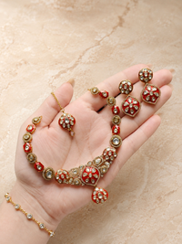Kundan Bridal Necklace Set with Earrings &amp; Maang Tikka