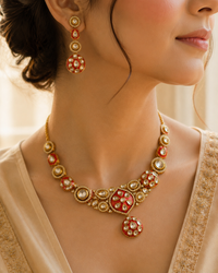 Kundan Bridal Necklace Set with Earrings &amp; Maang Tikka