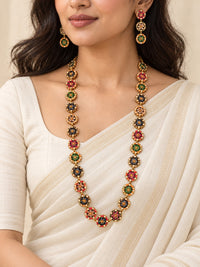 Amna Multicolor Floral Necklace Set
