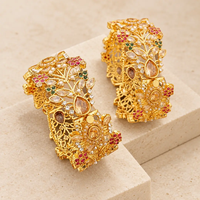 Gulnaar Bridal Kara Pair – Emerald Green & Ruby Rajwadi Kangan