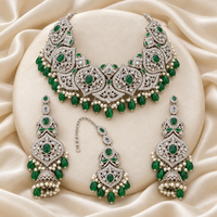 Antique Choker Set with Jhumka Earrings & Tikka