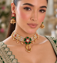 Heritage Kundan Meenakari Pearl Choker Set