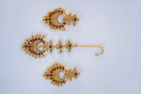 Rasam Heavy Kundan Choker Bridal Set with Ruby Stones – Gold Plated