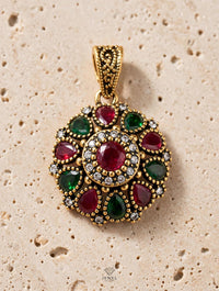 Crystal Ball Glow Pendant Set - Locket set - Jewel Galore
