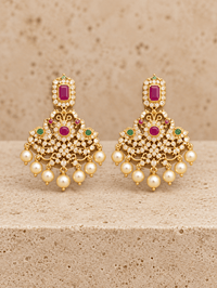 Double Layer Antique Gold Necklace Set | Jewel Galore - Necklace Set - Jewel Galore
