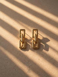 Geometrical chain earrings - EARRING - Jewel Galore