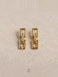 Geometrical chain earrings - EARRING - Jewel Galore