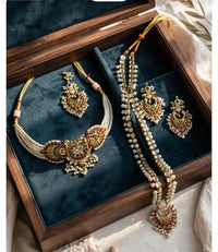 Kundan Bridal Choker Set with Rani Haar, Tikka & Earrings - Jewel Galore