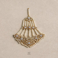 Kundan Jhoomar with Pearl Strands | Bridal Passa Hair Jewellery – Jewel Galore - Jewel Galore