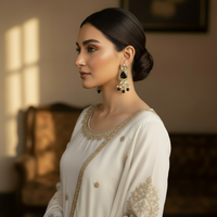 Noor Gold Kundan Necklace Set – Traditional Elegance Redefined