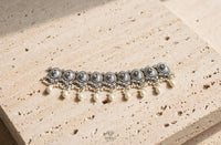 Oxidized Silver Kundan Choker Set with Pearls – Earrings & Tikka | Bridal Jewellery Set - Jewel Galore