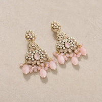 Pearl Kundan Earrings | Gold Plated Pakistani Bridal Earrings | Jhumka Earrings Pakistan - Jewel Galore