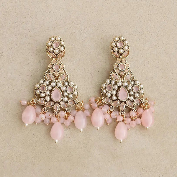 Pearl Kundan Earrings | Gold Plated Pakistani Bridal Earrings | Jhumka Earrings Pakistan - Jewel Galore