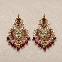 Rasam Heavy Kundan Choker Bridal Set with Ruby Stones – Gold Plated - Jewel Galore