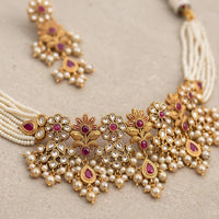 Regal Blossom Choker Set - Handcrafted Heritage Jewelry - Jewel Galore