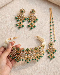 Regal Blossom Choker Set - Handcrafted Heritage Jewelry - Jewel Galore