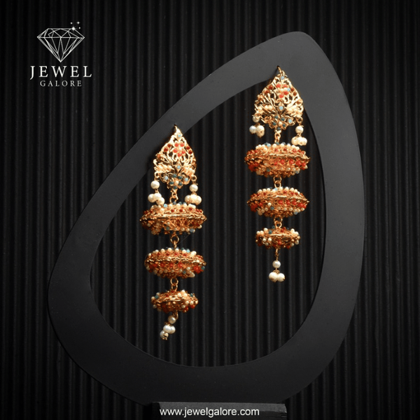 Triple Layer Jhumki - Jewel Galore
